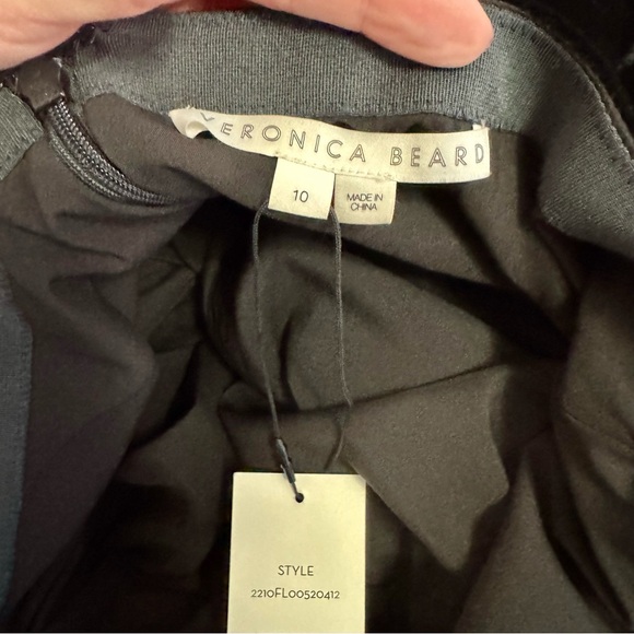 Veronica Beard Josette Embellished Velvet Midi Dress Size 10 - Picture 6 of 6